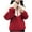 Red, variant on Womens Jacket Colored Thickened Lamb Fleece Long Sleeve Mid Length Overcoat Warm Topcoat