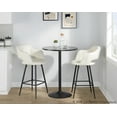 thumbnail image 3 of Margarite 26" Fixed-Height Counter Stool Set of 2 with Backs, Counter Height Chairs, Counter Height Stools with Backs, Counter Stools For Kitchen Island (Cream), 3 of 6