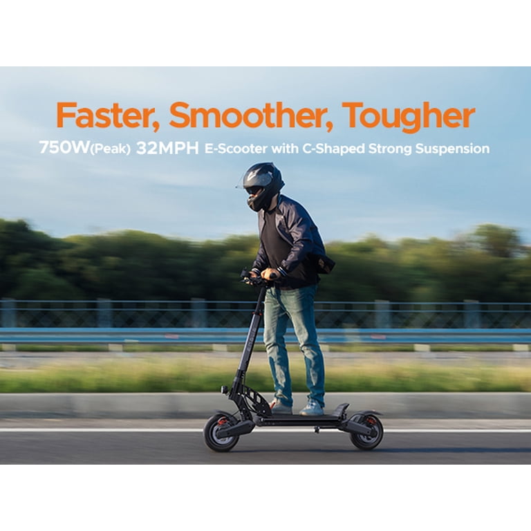 ENGWE Y400 Folding Electric Scooter - 830W Motor, 28 MPH Max Speed, 31 Mile Range | 10 Inch Fat Tire E-Scooter For Adults, UL 2272 Certified, Off-Road & Commuter