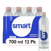 smartwater vapor distilled premium water, strawberry blackberry, 23.7 fl oz, 6 count bottles