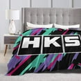 thumbnail image 4 of Hks Japanese Aftermarked Car Parts Fleece Blanket, Very Soft Microfiber Flannel Blanket for Couch Warm and Cozy for All Seasons, 4 of 6