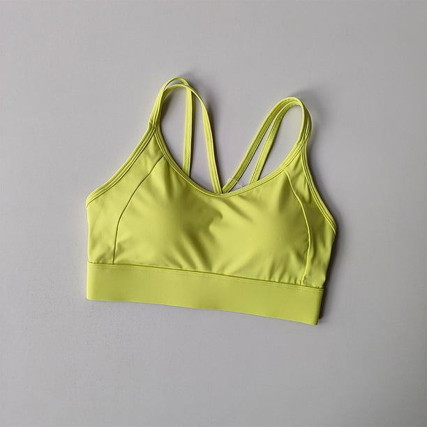 Sujetador deportivo para mujer, Top Push Up para Fitness fijo con almohadilla, sujetador para Yoga, ropa interior, Tops deportivos, sujetadores para actividades, chaleco para correr, ropa de gimnasio