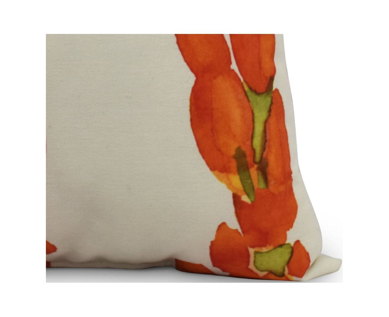 Simply Daisy, 20" x 20" Sunset Tulip Orange Floral DecorativeOutdoor Pillow