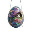 thumbnail image 2 of Taicans Easter Sun Catcher 7.9in,Colorful Stained Glass Style Window Hanging Decor with Rabbit,Flowers & Eggs,Spring Easter Ornament for Home,Indoor Outdoor Holiday Party Decoration,Gift for Kids, 2 of 6