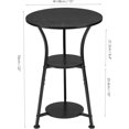 thumbnail image 3 of ZEXVIDA Small Round End Table for Narrow and Small Space, 3-Tier Round Accent Couch Beside Table, Modern Side Table Corner Sofa Table Nightstand for Living Room Bedroom, 3 of 7