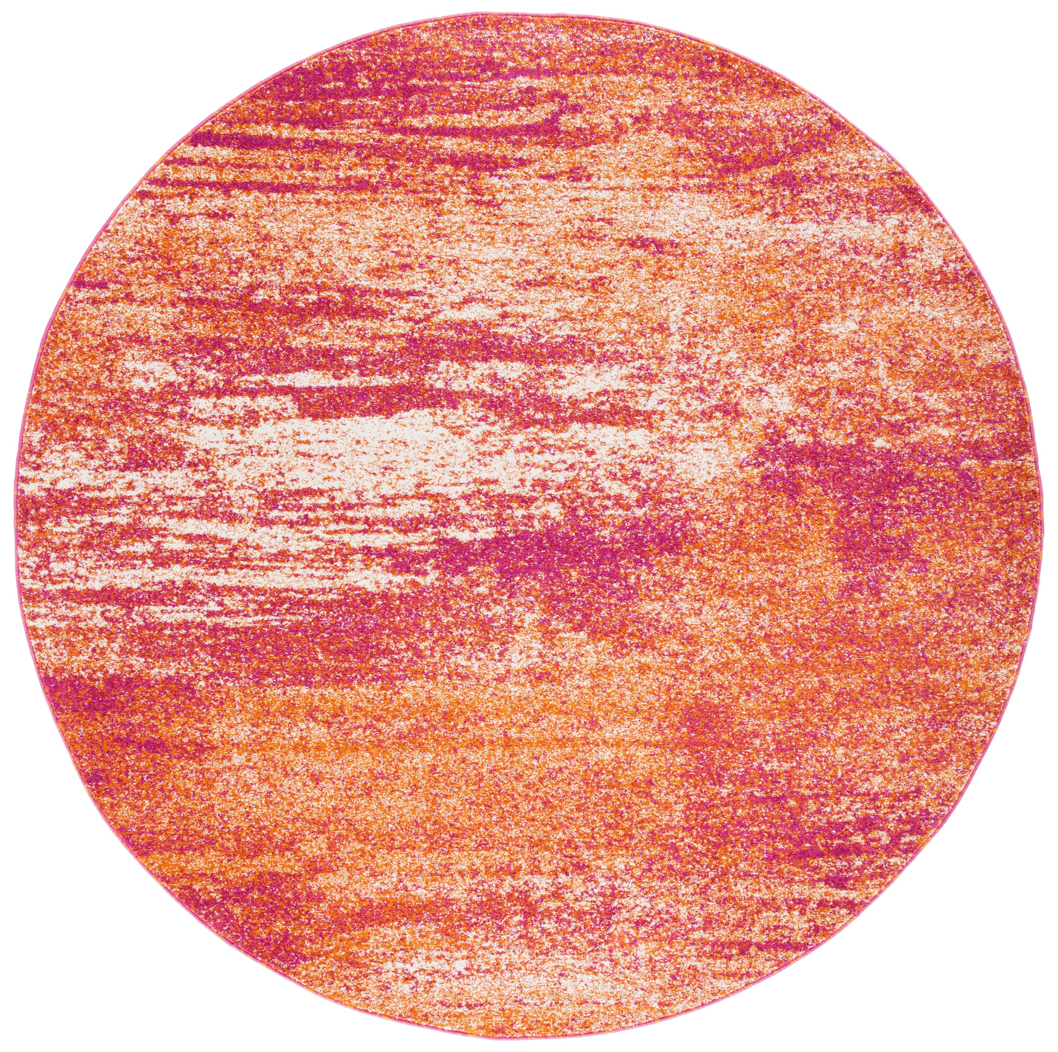 Safavieh Evoke Frosina Abstract Area Rug, Ivory/Orange, 3' x 3' Round