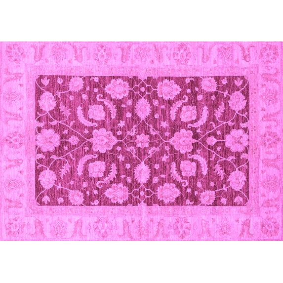 Ahgly Company Indoor Rectangle Abstract Purple Modern Area Rugs, 3' x 5'