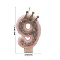 thumbnail image 3 of Btomtd Birthday Crown Number Candle 3 Inch Cake Topper Candles for Milestone Party Supplies Celebration Table Decor, 9, 3 of 7