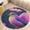 Flannel-2, variant on Christmas Santa Claus Pattern Round Area Rugs for Bedroom Living Room, 4FT Soft Comfy Indoor Circle Carpets, Floor Mat