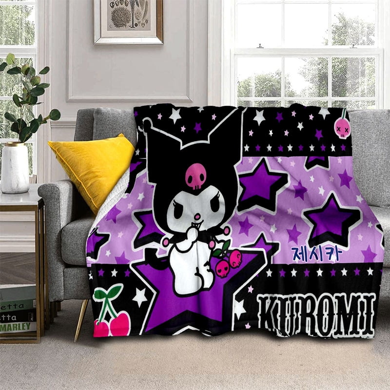 Sizes Sanrio Kuromi Printed Blanket Children Adult Blanket Soft