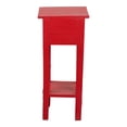 thumbnail image 3 of Shabby Chic Cottage 11.8 in. Light Distressed Red Square Solid Wood End Table with 1 Drawer, 3 of 6
