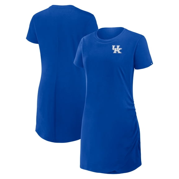 Women's Fanatics Royal Kentucky Wildcats Ruched Drape T-Shirt Dress