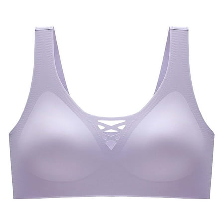 BYHONG Women s Comfortable and Stylish Non Wired Push Up Bra with Side Support and Breathable Design Ideal for Sports Activities and Daily Wear Womens Sports bras Purple S