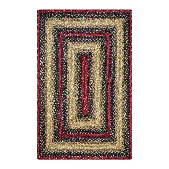 Homespice Decor 503794 4 x 6 ft. Highland Jute Oval Braided Rug - Multicolor