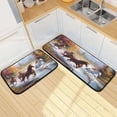 thumbnail image 7 of Coolnut 2 Pieces Running Horse Kitchen Rugs and Mats Set Absorbent Soft Kitchen Mats for Floor Non-Slip Kitchen Mat Doormat Set, 19.7"x47.2"+19.7"x27.6" Home Decor Gifts, 7 of 7