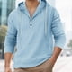 thumbnail image 1 of Ceisia Men's Oversize Hooded Half-Placket Flax Long-Sleeve Top Multi-Solid for Spring/Summer Gift, 1 of 6