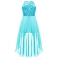 thumbnail image 4 of YONGHS Kids Girls Maxi Romper Dress Sequined Party Formal Jumpsuit Gown Light Blue 16, 4 of 7