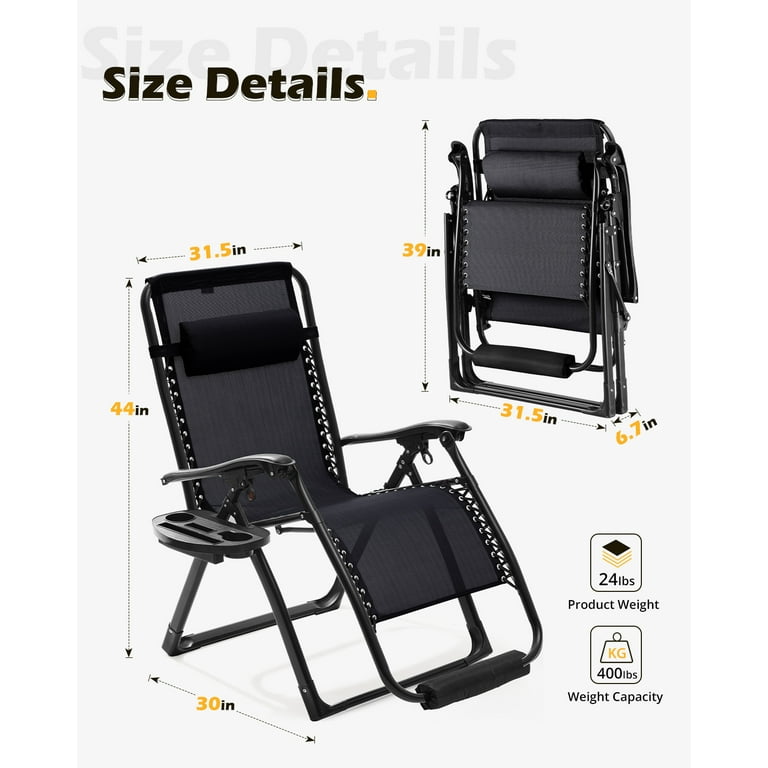 Oversized Zero Gravity Chair 400 Lb Capacity