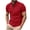Red, variant on Dianli Shirts for Men Solid Color Button Pullover Stand-Collar Short Sleeve Shirt Breathable Lightweight Cotton-Like Loose-Fit Casual Tee Everyday Travel