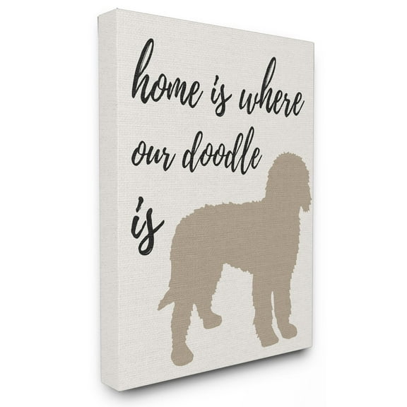 The Stupell Home Decor Collection Home is Where Our Doodle Is Wall Art