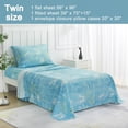 thumbnail image 2 of Floral Printed Sheet Set King Soft Microfiber Botanical Bed Sheets Extra Deep Pocket Pieces, 2 of 6