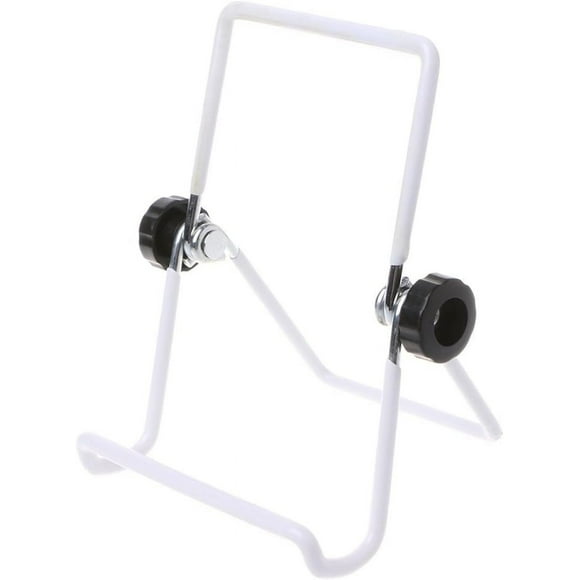 Phone Holder Universal Stand for Tablet and Phone with 360° Adjustable Folding Metal Wire Design in Transparent White