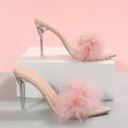 thumbnail image 4 of Women Elegant Heel Open Toe  Shoes T Slip on Pointed Closed Toe Dress Sandal Shoe Stiletto Heels,High Heels, 4 of 8