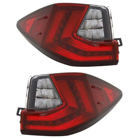 New Pair of Tail Lights Compatible With Lexus RX350 RX450h RX350L 3.5L 2016-2019 By Part Numbers 762405-42675-4 LX2804131 LX2805131 81560-0E140 762405-42674-7 81550-0E140