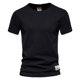 thumbnail image 1 of Camiseta de manga corta de algodón 100% AIOPESON para hombre, camisetas informales de verano sólidas para hombre, camisetas de calidad para hombre, camisetas básicas, ropa AIOPESON Camiseta de manga corta de algodón, 1 of 7