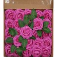 thumbnail image 2 of Bewildely Ramo de rosas artificiales de bajo mantenimiento y elegantes flores artificiales anchas, decoración de larga duración. Decoración azul, 2 of 6