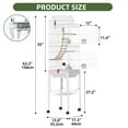 thumbnail image 2 of FASCK 62-inch Metal Bird Cage: Spacious Bird Cage for Cockatiels, Parrots, Pigeons, Lovebirds, Features Roof Access and Rolling Stand, White, 2 of 12