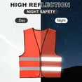 thumbnail image 4 of Uxcell High Visibility Reflective Safety Vest, Class 2 Construction Work Vest Smooth Zipper Front for Construction Safety Use Orange, 4 of 7