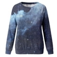 thumbnail image 5 of Bibifish Womens Tie Dye Sweatshirt Colorful Printed Crewneck Long Sleeve Sweatshirts Casual Loose Fit Cozy Spring Fall Graphic Pullover Tops, 5 of 6