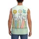 thumbnail image 4 of Fotbe Books Men's Camiseta sin Mangas Estampada para Hombres, Playera Casual para Gimnasio, Entrenamiento, Playa-Medium, 4 of 7