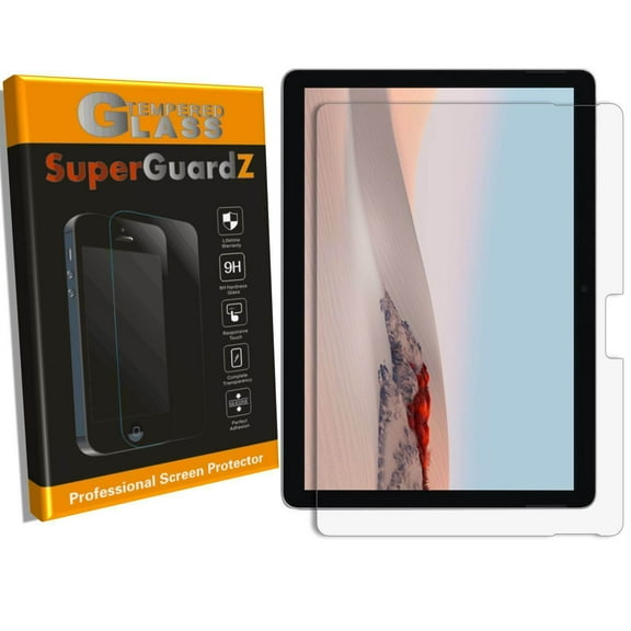 [2-Pack] For Microsoft Surface Go 2 / Microsoft Surface Go (1st Gen) - SuperGuardZ Tempered Glass Screen Protector, Anti-Scratch, 9H Hardness, Anti-Bubble, Anti-Shock