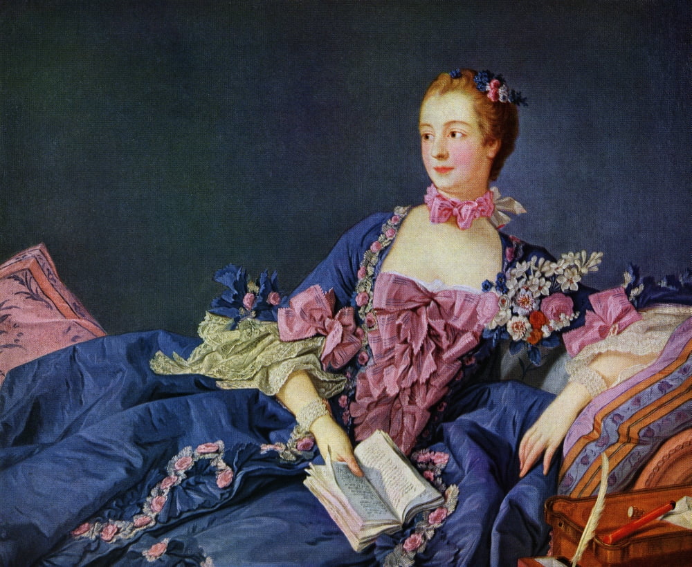 Jeanne Antoinette Poisson Marquise De Pompadour Also Known As Madame De Pompadour 1721 - 1764 Portrait By Francois Boucher From The Worlds Greatest Paintings Published By Odhams Press London 1934 Canv