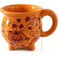 thumbnail image 2 of Witch Cauldron Shaped Coffee Cup, 4-Footed Ceramic Pumpkin Mug, Multicolor Halloween Drinkware, Reusable Cup for Hot Cocoa, Tea, Daily Drinking and Party Favors, 2 of 5