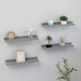 thumbnail image 1 of vidaXL Wall Shelves 4 pcs Grey 40x9x3 cm, 1 of 5