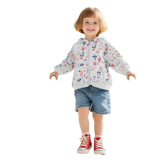 Ulitacool Winter Sweatshirt For Boys Autumn Round Neck Kids Pullover With Cartoon Print Lightweight Autumn Long Sleeve Tops Basic Playsuit Grey 3-4 Years