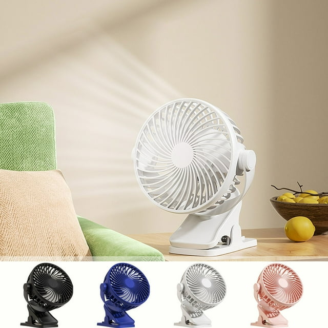 Iumwxz Portable Fan Stay Cool Anywhere with Our 3-Speed Multi-Functional Clip- Desk Fan A Portable and Rechargeable Must-Have for Office Dorms and Study Mini Fan Blue Plastic Rollback $10 & Under