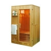 ALEKO SEN2OLT Canadian Hemlock Wood Indoor Wet Dry Sauna, 3 kW Harvia KIP Heater, 2 Person