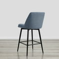 thumbnail image 6 of CHITA 27 inch Counter Height Swivel Bar Stools Low Back Set of 4,Fabric in Capri Blue, 6 of 7