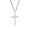 White, variant on Women 925 Sterling Silver & Diamond Cross Pendant Necklace (18 inches)