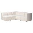thumbnail image 2 of Baxton Studio Maya Modern White Boucle Fabric 5-Piece Modular Sectional Sofa, 2 of 6