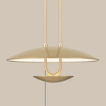 Hunter - Sunset Ridge NA-light Luxe Gold, Medium Size Pendant Light, Dimmable, Modern Style, Dome Shaped, for Bedrooms, Dining, Living Rooms - 48166