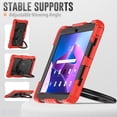 thumbnail image 5 of Case for Lenovo Tab M10 Plus 3rd Gen 10.6 inch 2022, 360 Rotating Stand Handle Pencil Holder Shoulder Strap Heavy Duty Shockproof Cover, Red, 5 of 7