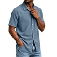 thumbnail image 4 of Guluxicc Men's Business Causal Shirts Button Down Classic Everyday Wear Short Sleeve Shirts for Summer Casual Outfits, 4 of 6