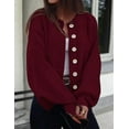 thumbnail image 4 of PRETTYGARDEN Women's Winter Cardigan Sweaters Trendy Chunky Knit Long Sleeve Button Up Casual Warm Fall Jackets Coats, 4 of 9