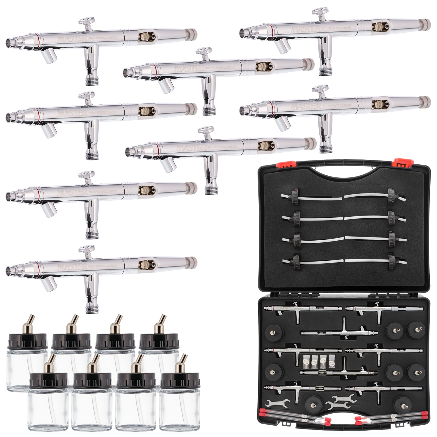 Master Airbrush Airbrushing System Kit with a G23 Multi-Purpose Gravity  Feed Dual-Action Airbrush with 1/3oz. Cup and 0.3mm Tip, Mini Air  Compressor