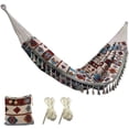 thumbnail image 1 of Hamac Boho en Macramé avec Pompon Hamac Double Portable, 1 of 5